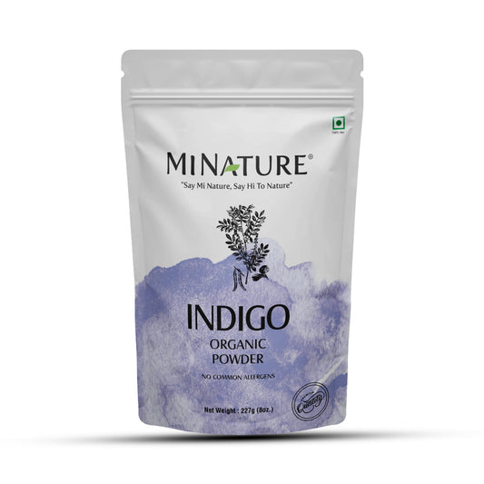 mi nature Indigo Powder | Pure & Natural Hair Dye| Herbal Hair color| 227 Gram, (08 oz) 0.