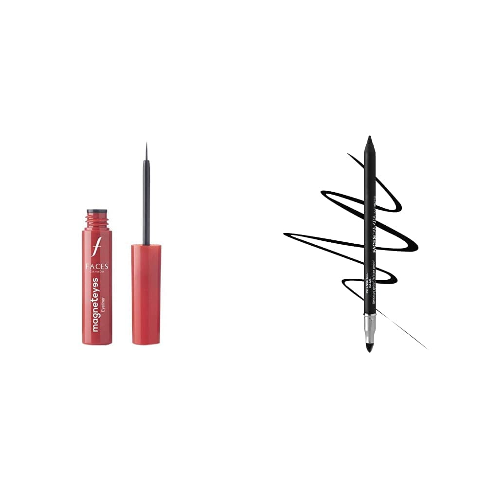 Faces Canada Magneteyes Eyeliner Black 01 3.5 ml (Black) & Faces Canada Ultime Pro Intense
