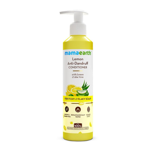 Mamaearth Lemon Anti-Dandruff Conditioner With Lemon & Ginger For Soft & Smooth For All Types Hair 250 Ml
