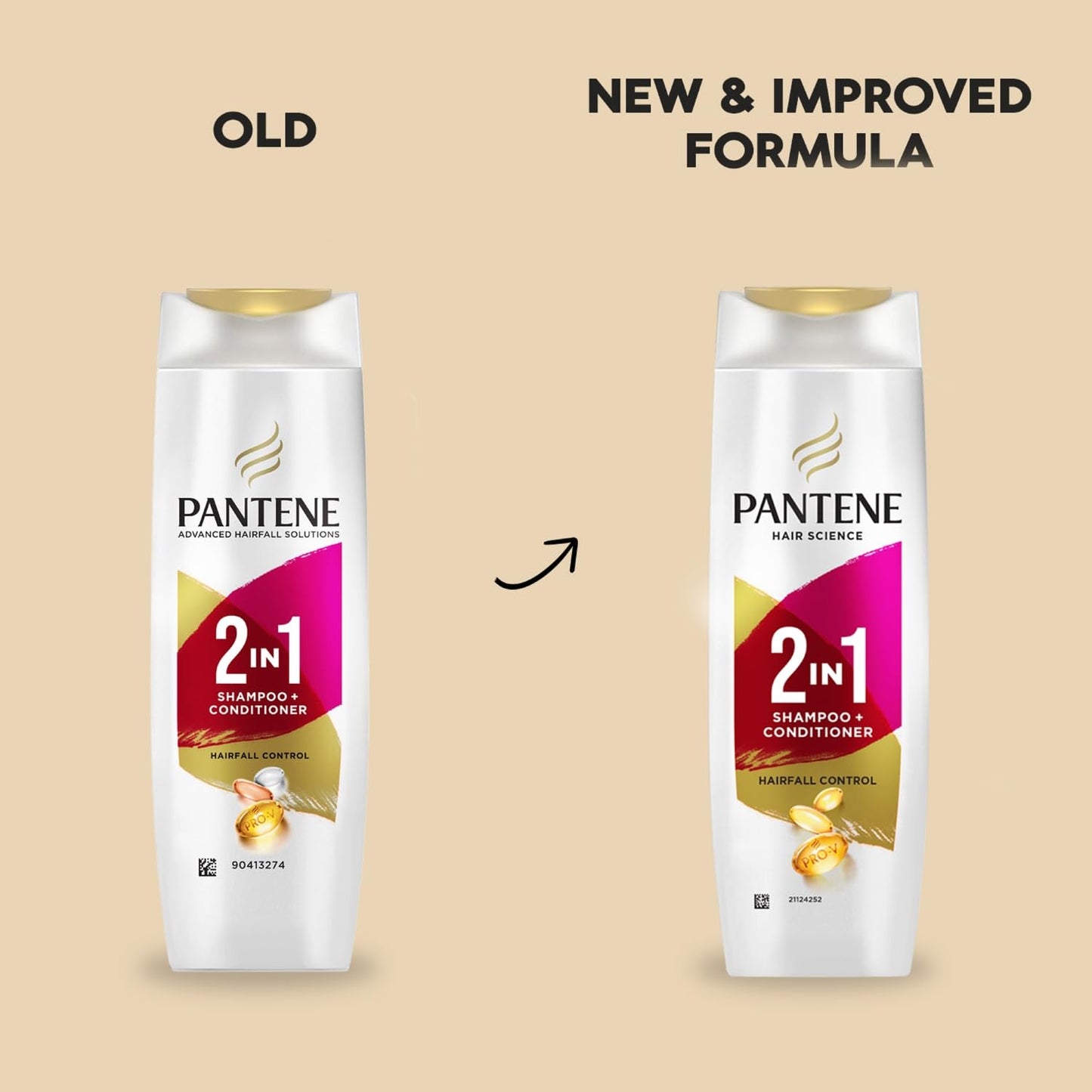 Pantene 2 in 1 Anti Hair Fall Shampoo + Conditioner, 180 ml