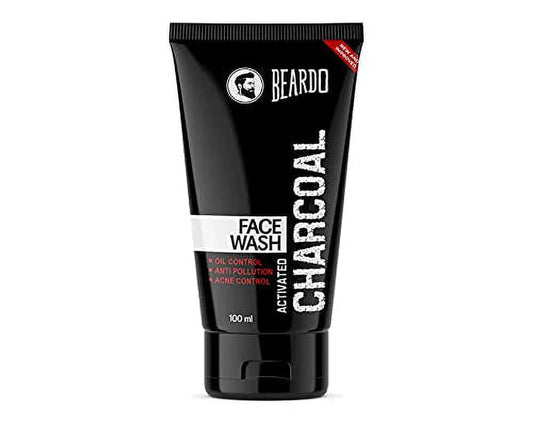 Beardo Activated Charcoal Anti-Pollution FaceWash for Deep Pore Cleaning, 100ml | Removes