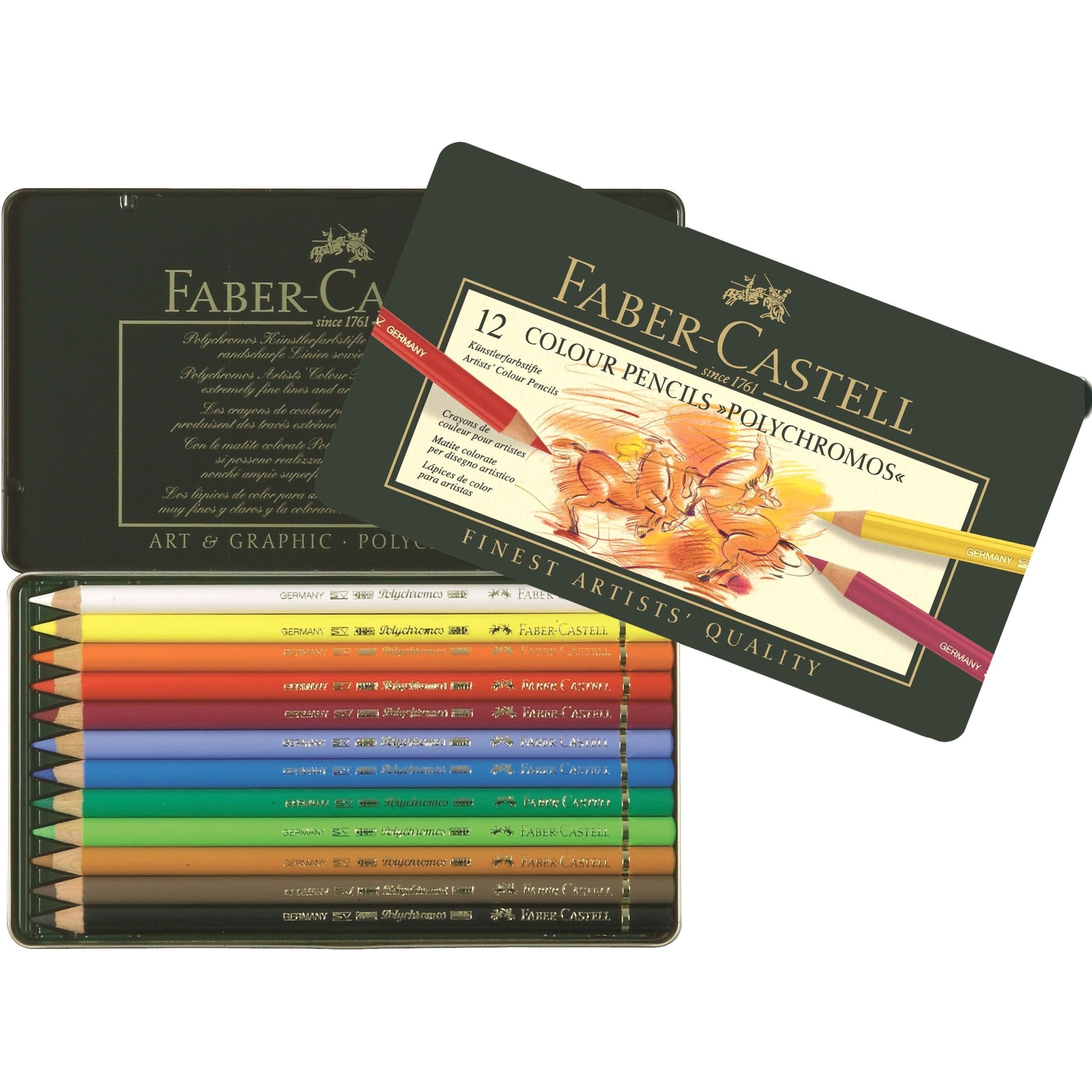 Faber-Castell Colour Pencil Polychromos tin of 12 (#110012)