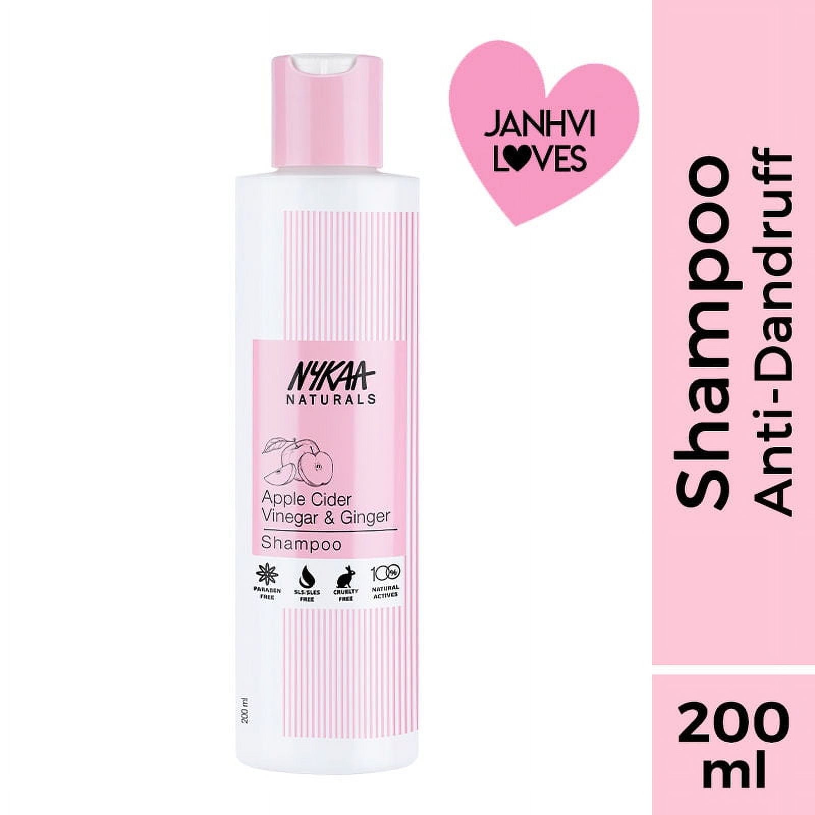 Nykaa Naturals Apple Cider Vinegar & Ginger AntiDandruff Paraben & Sulfate Free Shampoo