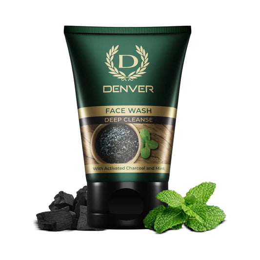DENVER Deep Cleanse With Activated Charcoal & Mint FaceWash - 100GM| Deep Pore Cleaning Ch