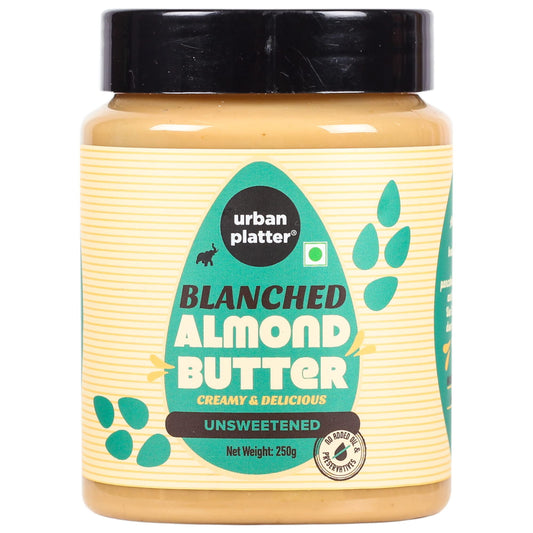 Urban Platter Blanched Almond Butter, 250G / 8.8Oz [All Natural, No Hydrogenated Oil, No P