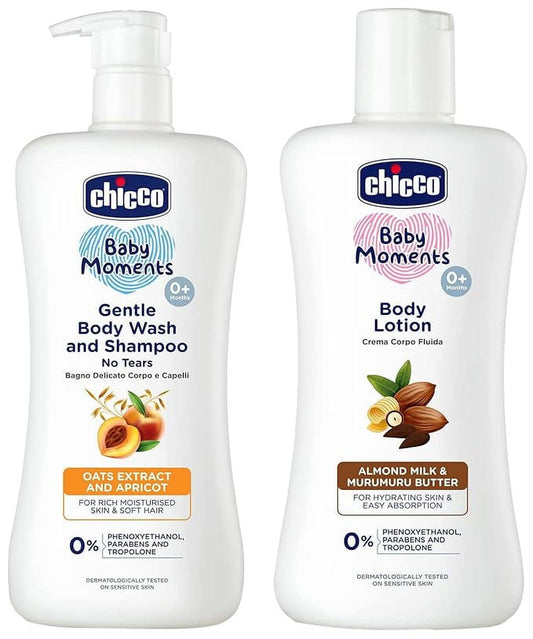 Chicco Gentle Bodywash & Shampoo 500Ml With BodyLotion 200Ml