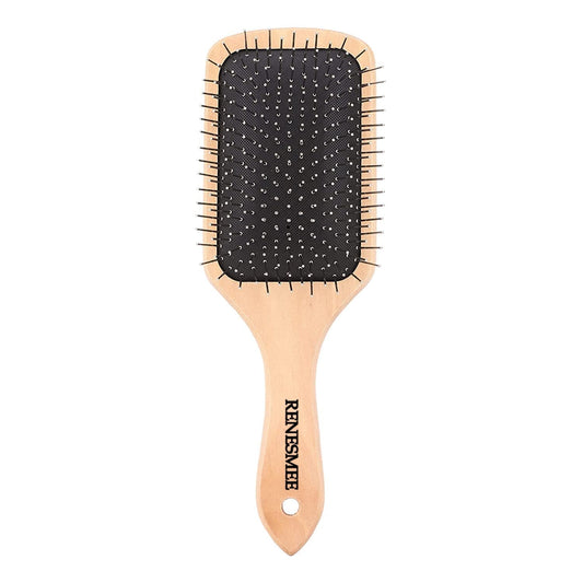 Renesmee Metal Pin Bristle Hair Brush - Detangling, Anti-Static Paddle Grooming Tool - Rou