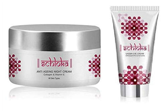Modicare Schloka Anti-Ageing NightCream With Collagen & Vitamin E (50ml) + Schloka Under E