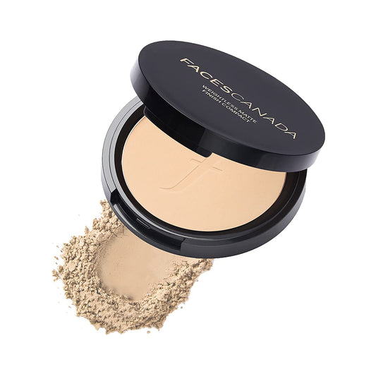 Faces Canada Weightless Stay Matte Compact Vitamin E & Shea Butter, Spf 20 Natural 02, 9 g