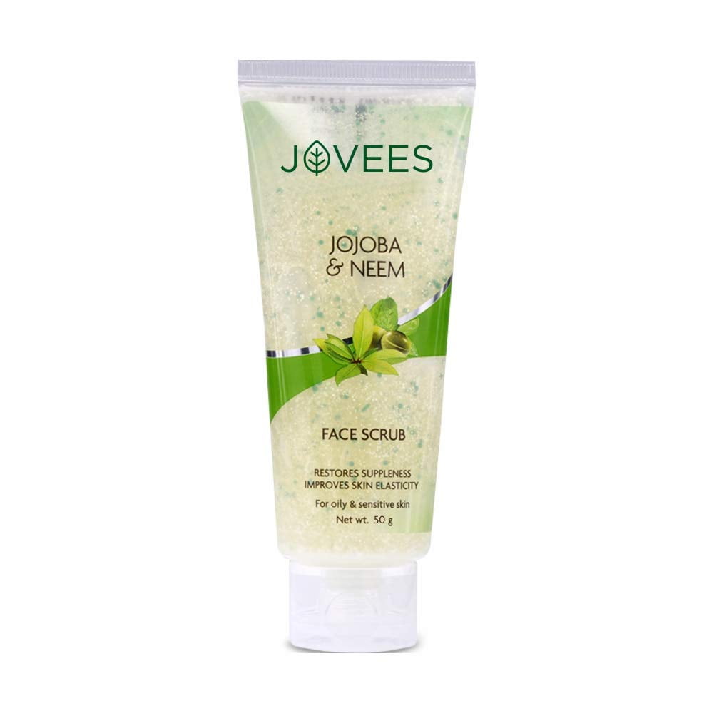 Jovees Herbal Jojoba & Neem Face Scrub For Oily and Sensitive Skin - 100g