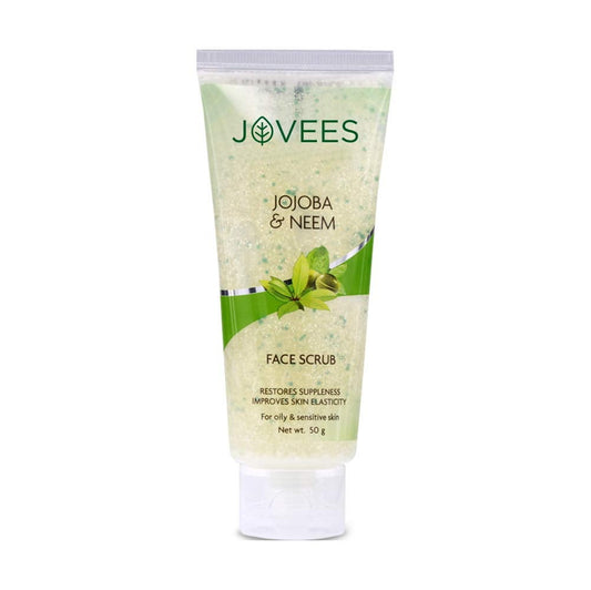 Jovees Herbal Jojoba & Neem Face Scrub For Oily and Sensitive Skin - 100g