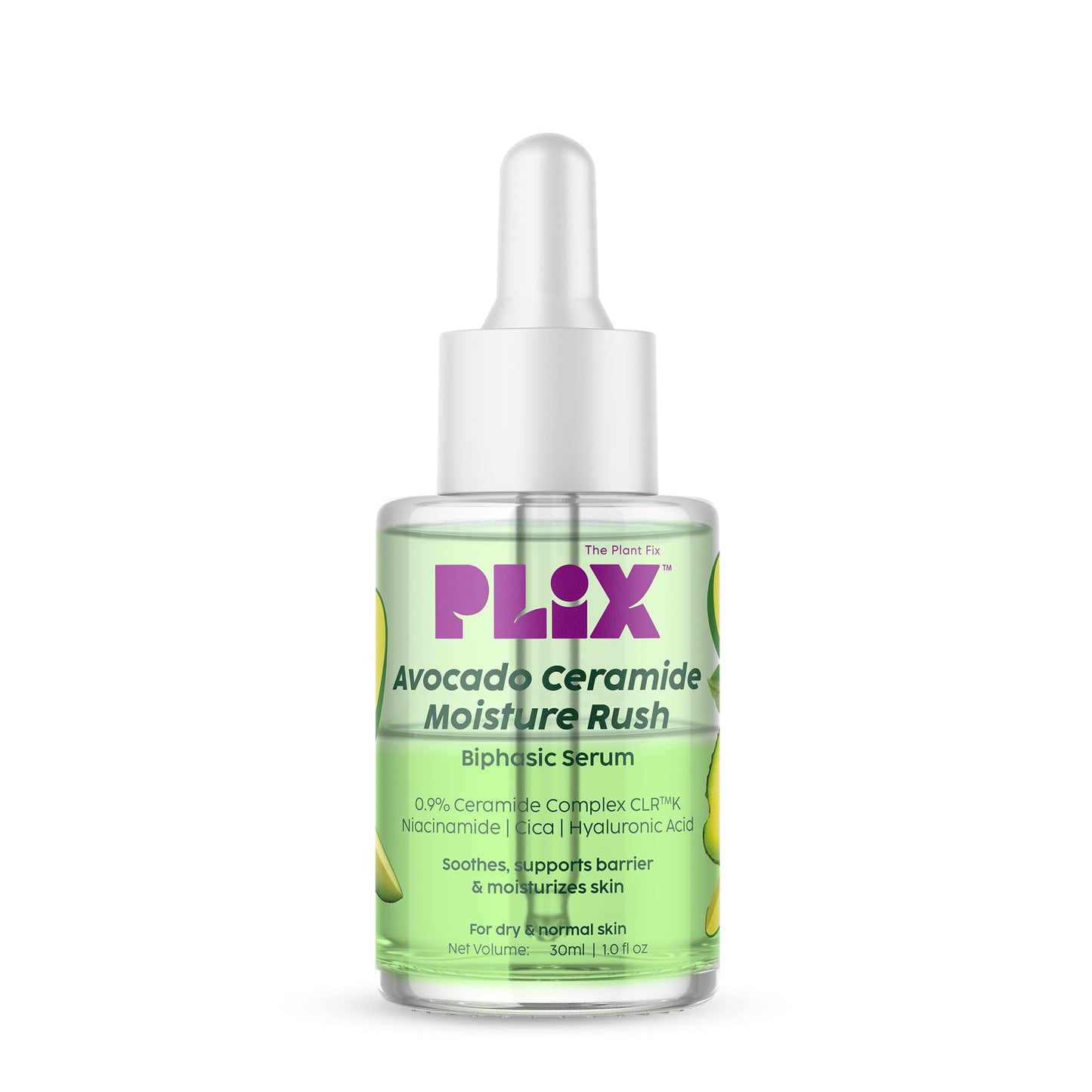 Plix - The Plant Fix Avocado Ceramide Moisture Rush Biphasic Serum| For Deep Nourishment &