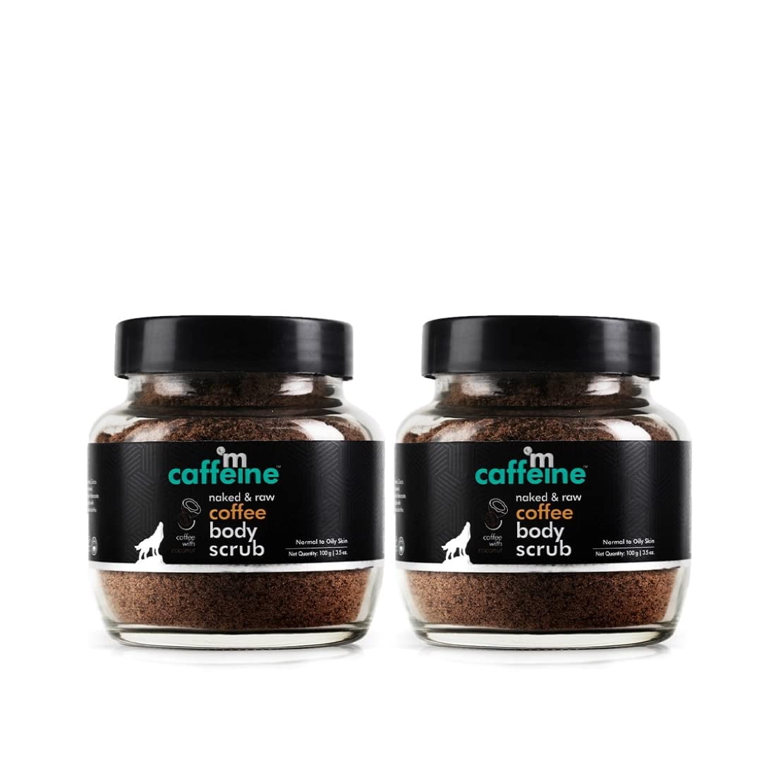 mCaffeine Exfoliating Coffee Body Scrub for Tan Removal & Soft-Smooth Skin | For Women & Men | De-Tan Bathing Scrub with Coconut Oil, Removes Dirt & Dead Skin - Combo Saver