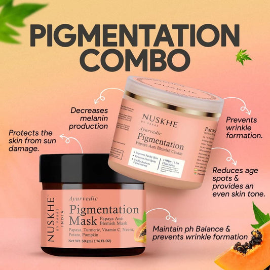 Nuskhe by Paras Papaya Pigmentation Combo for Men and Women (Pigmentation Cream and Pigmen
