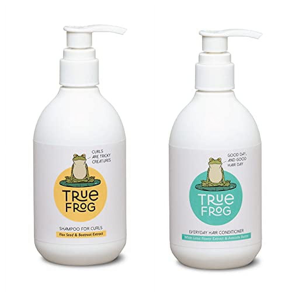 TRue FRoG Shampoo for Curls and Everyday Hair Conditioner for Curly Dry and Frizzy Hair, Sulphate and Paraben Free, CG Friendly, (Combo