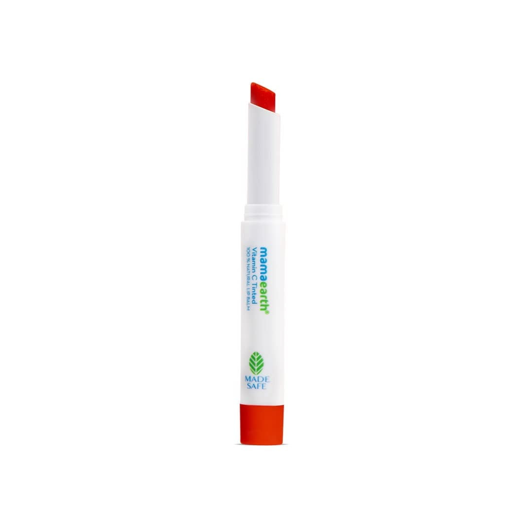 Mamaearth Vitamin C Tinted LipBalm with Natural Orange Tint | 12-Hour Moisturization with