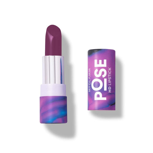 Myglamm Pose Hd Lipstick-Ripe Grape (Purple)-4 Gm | Matte Lipstick | Enriched With Moringa