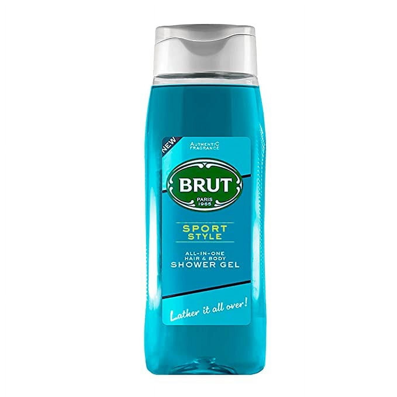 Brut Sport Style ALL-IN-ONE Shower gel for Hair & Body BodyWash for Men Authentic Fragranc