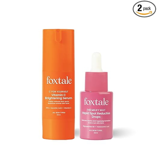 Foxtale Depigmentation Booster | Rapid Spot Reduction Drops 30 ml + Vitamin C FaceSerum 30