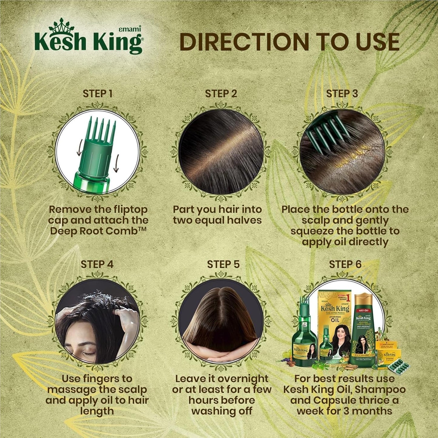EMAMI KESH KING Herbal & Natural HairOil 300ml Pack