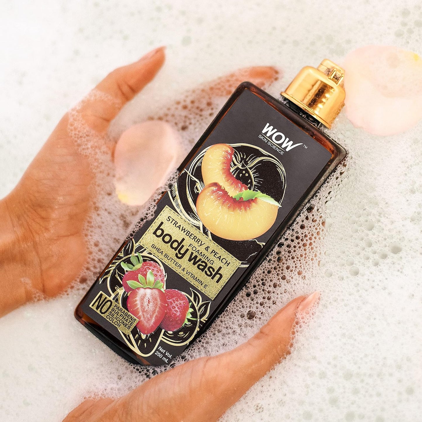 WOW Strawberry & Peach Foaming Body Wash: 250 ml