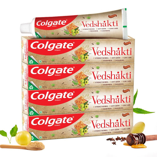 Colgate Vedshakti Toothpaste, Anti-Bacterial Paste For Whole Mouth Health, With Neem, Clov
