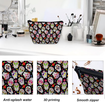 Makeup Bag Day Of The Dead Sugar Skull Cosmetic Bag