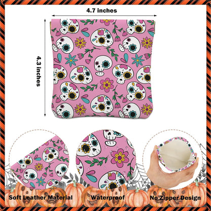 Halloween Sugar Skull Travel Makeup Pouch: LR2
