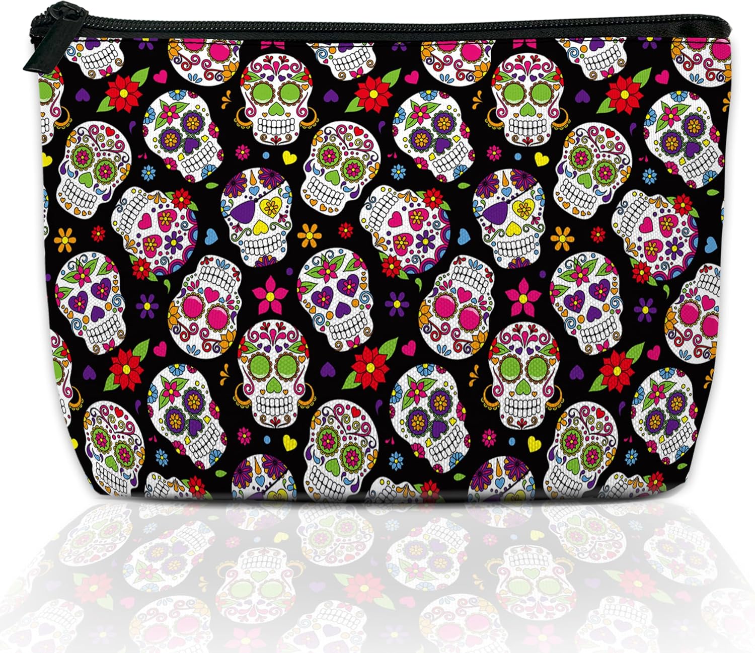iKonbi Makeup Bag Day Of The Dead Sugar Skull Cosmetic