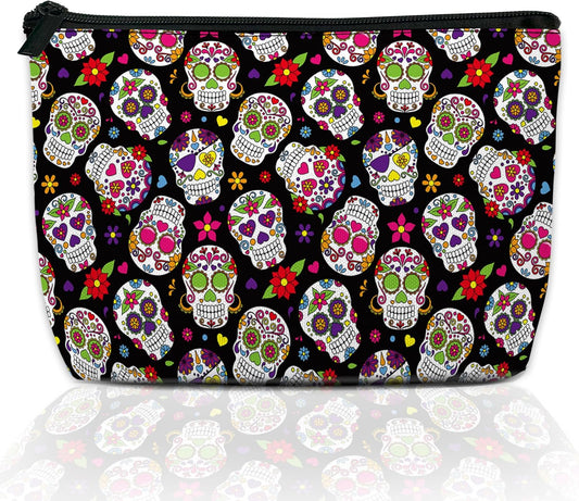 iKonbi Makeup Bag Day Of The Dead Sugar Skull Cosmetic