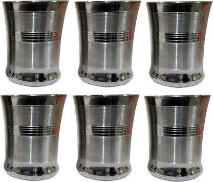 iKonbi Stainless Steel Peach Drinking Glasses with Water Jug and Lid 2 ltr, Set of 6 + 1