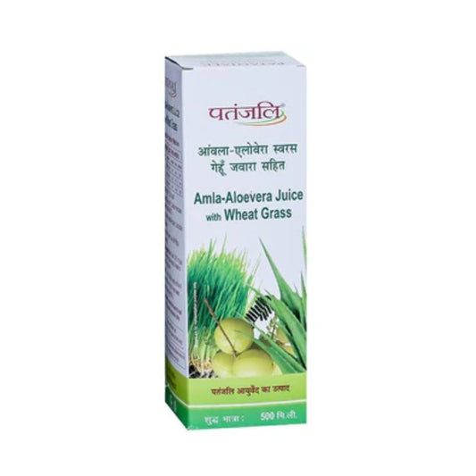 Patanjali Amla Aloevera Juice With Wheatgrass 500ml