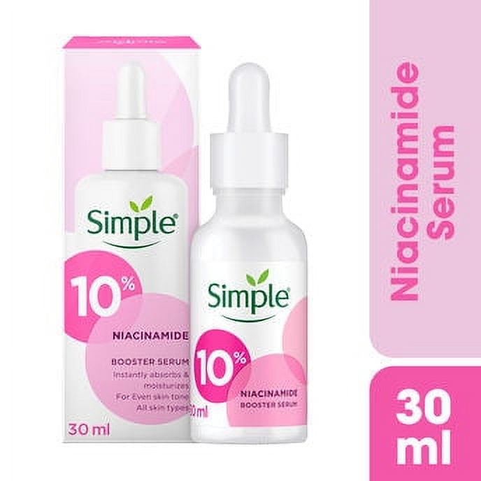 Simple Booster Serum 10% Niacinamide Provides Even Skin Tone & Hydration,Paraben Free 30ml