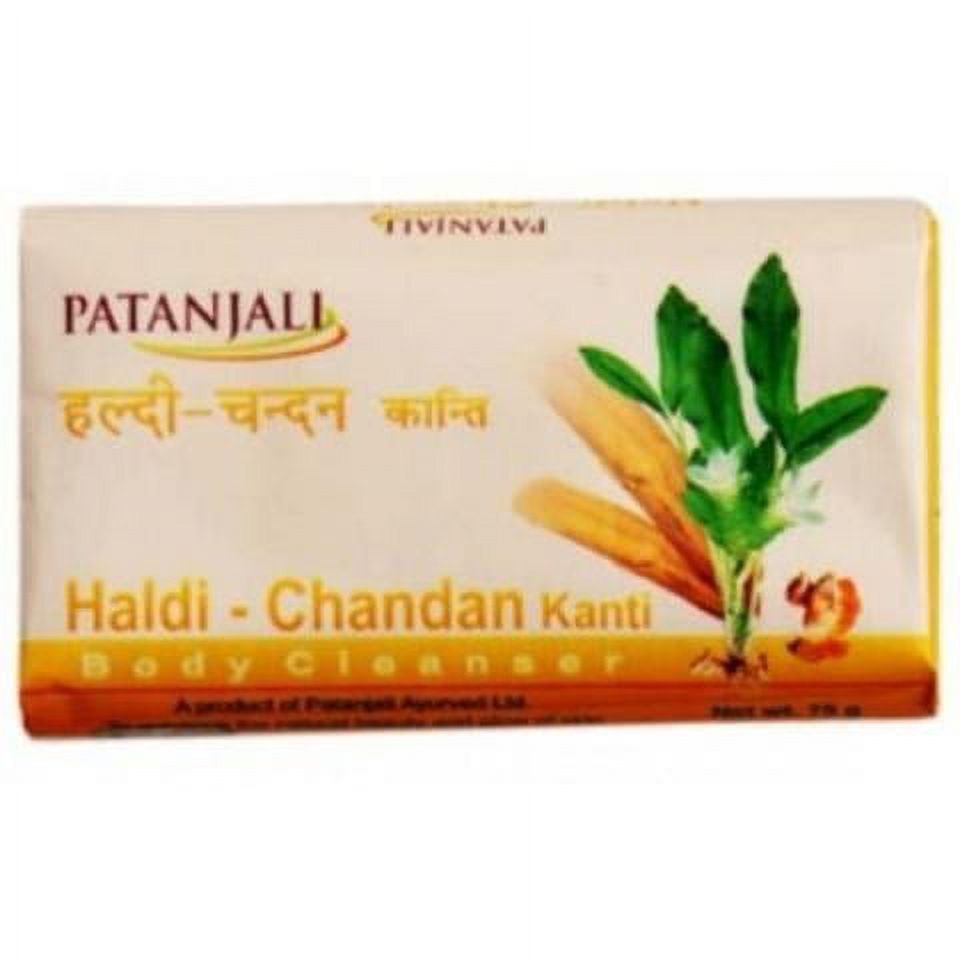 Patanjali Haldi Chandan Kanti Body Cleanser Soap Bar - 140 Gm (4.93 Oz)