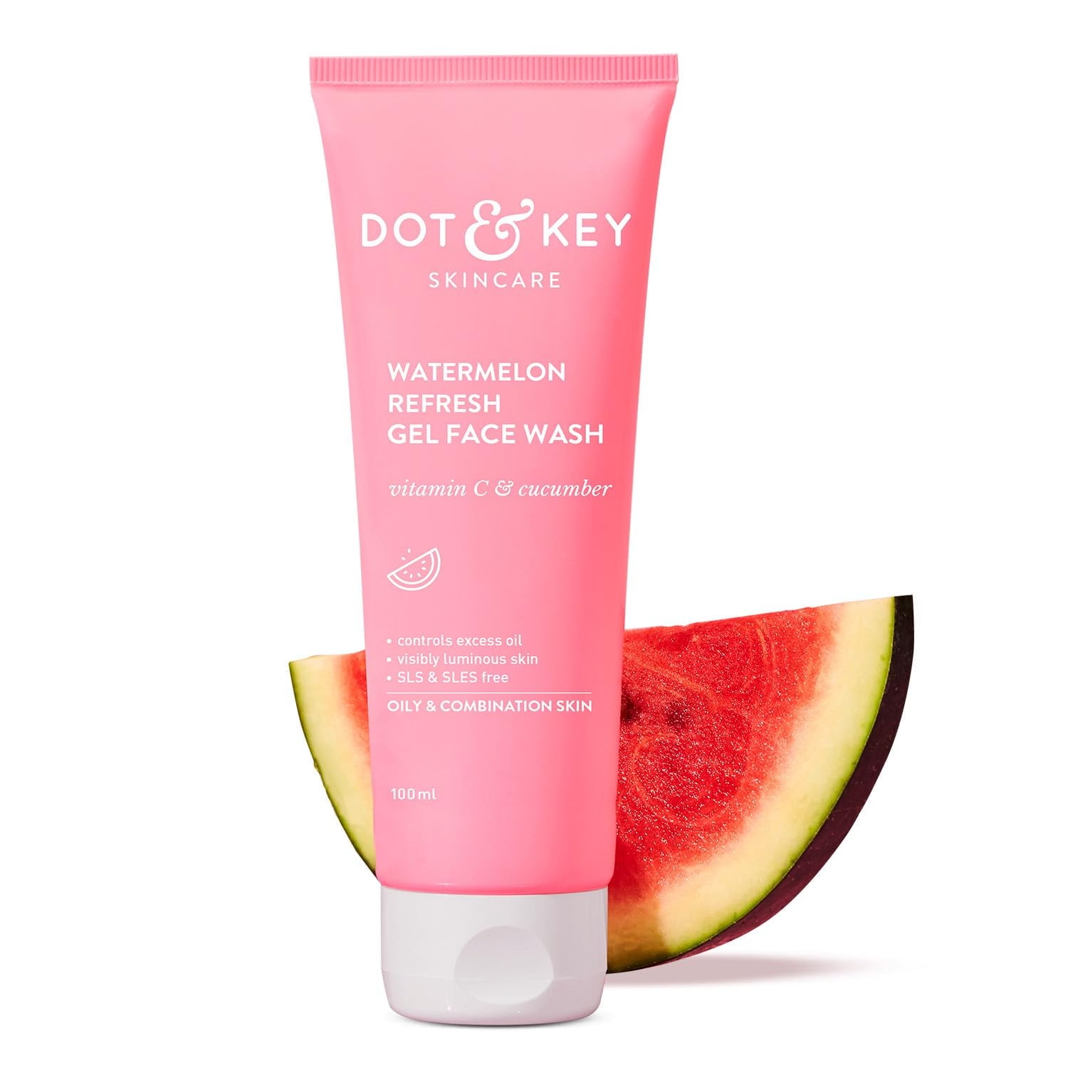Dot & Key Watermelon Super Glow Gel FaceWash With Vitamin C & Cucumber FaceWash For Glowin