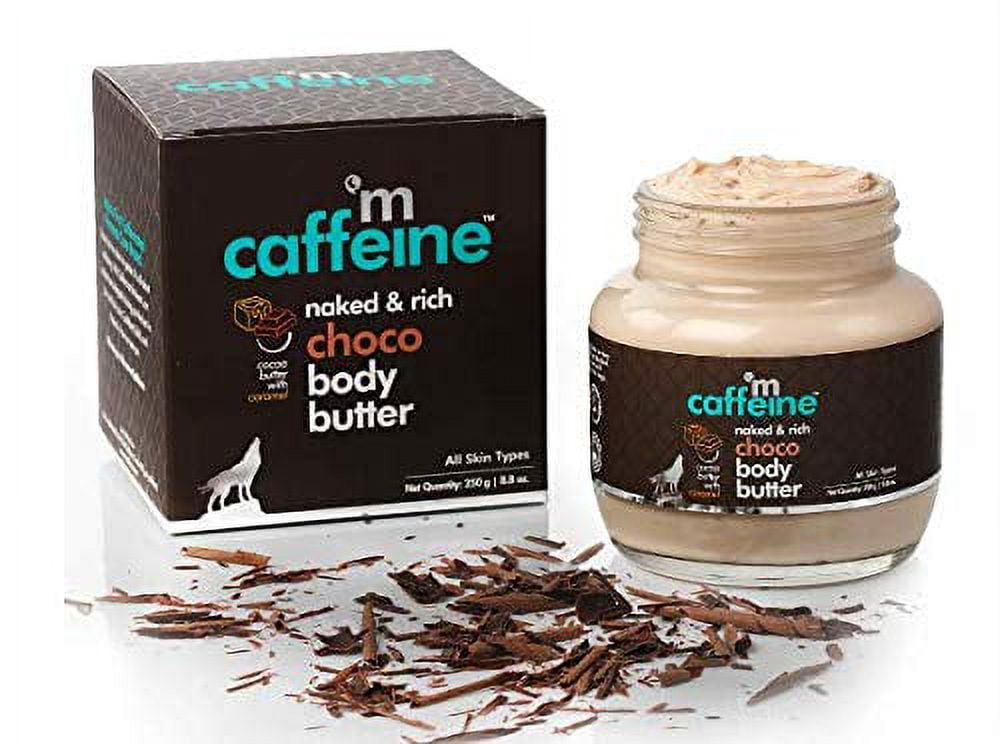 mCaffeine Naked & Rich Choco Body Butter Cocoa Butter, Caramel Deep Moisturizing All Skin