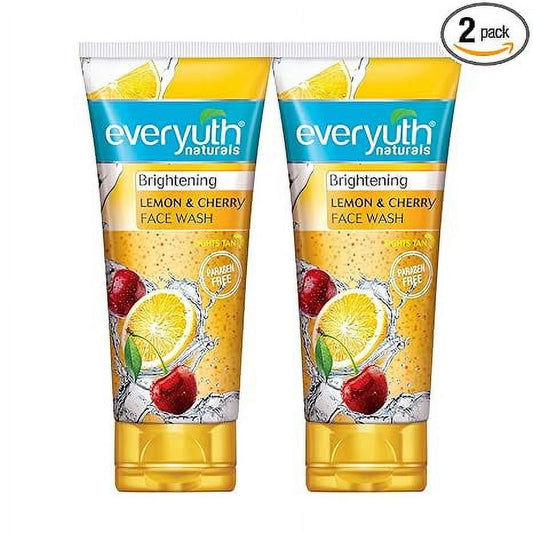 Everyuth Naturals Brightening Lemon&Cherry FaceWash 150 G (Pack Of 2*150g)