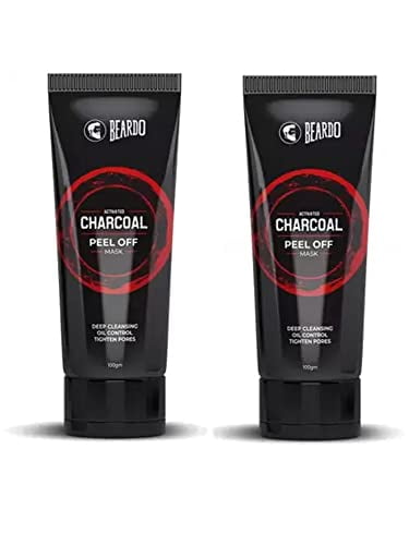 Beardo Activated Charcoal Detox Peel Off Mask for Men | Blackhead Removal Mask | Fights Po