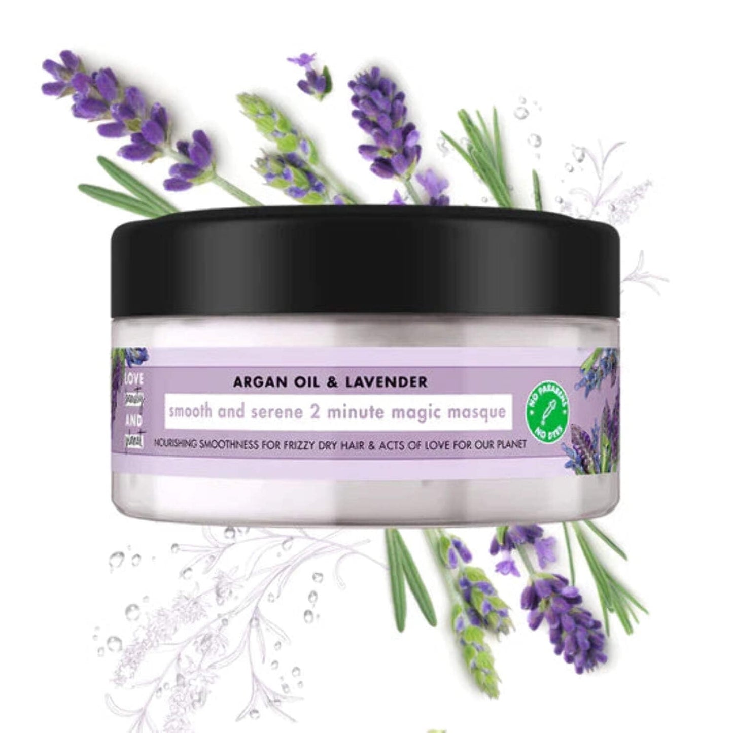 Love Beauty Planet Argan Oil Lavender, Paraben Free Smooth Serene HairMask - 200ml