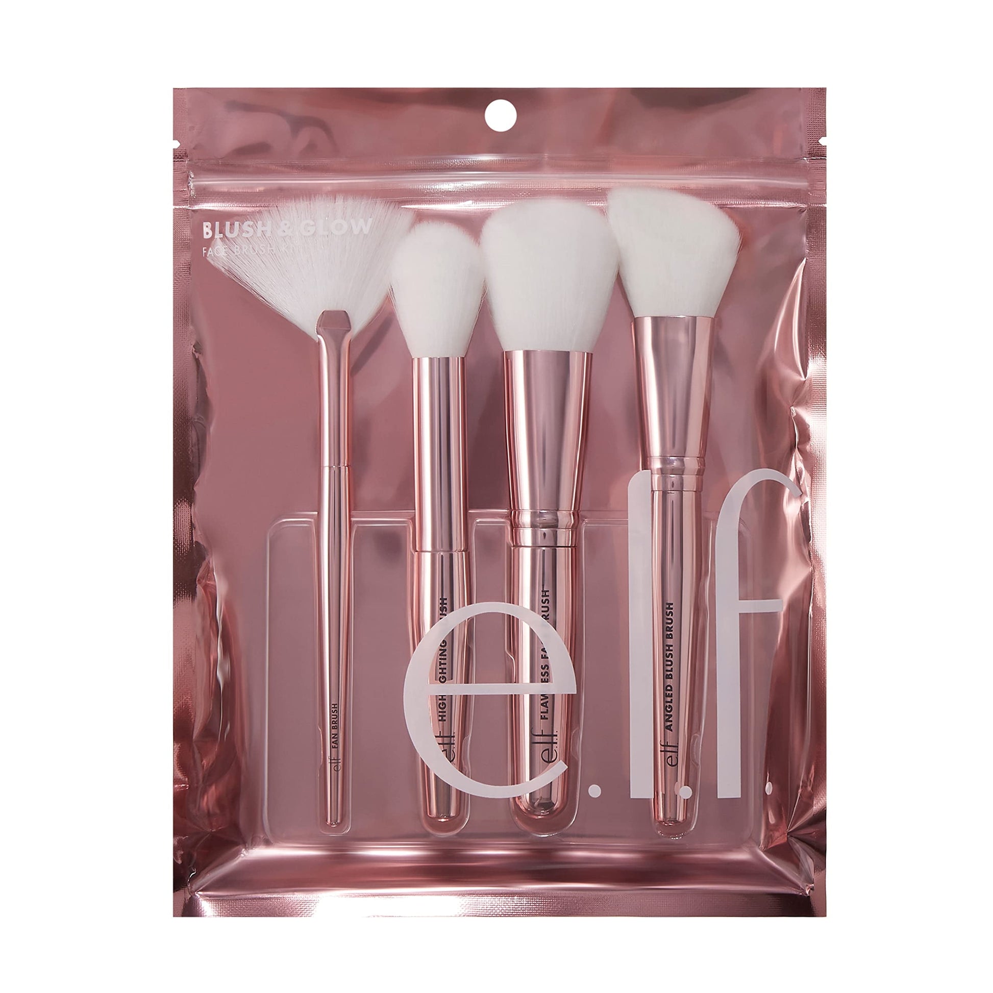 E.L.F. Cosmetics Blush & Glow Brush Kit, Blushes For Applying Powder, Blush, Bronzer & Hig