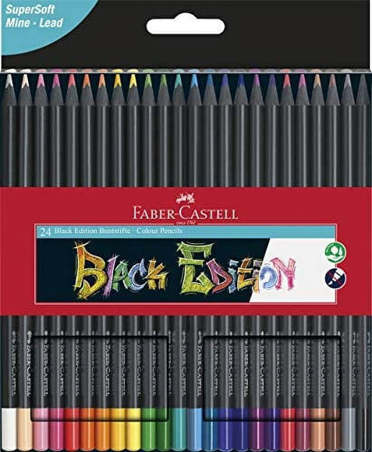 Faber-Castell Colouring Pencils - Black Edition - Assorted Colours -