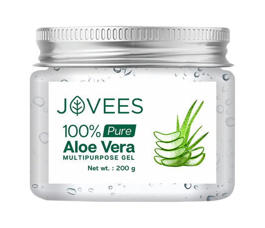 Jovees Herbal 100% Pure Aloe Vera Multipurpose Gel | For Face,Skin & Hair | For Both Men &