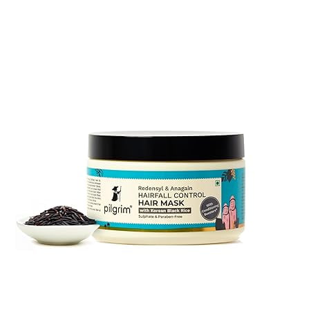 Pilgrim Redensyl & Anagain Hairfall Control HairMask with Black Korean Rice 200gm | Reduce