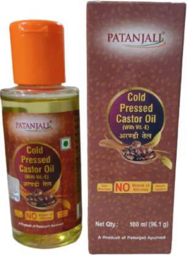 Patanjali Pure Castor Oil Cold Pressed (With Vitamin E) - 100ml(Pack of 1)
