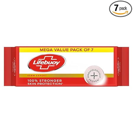 Lifebuoy with vitamins 100% stronger GERM protection bathing soap bar 125G (Combo pack of