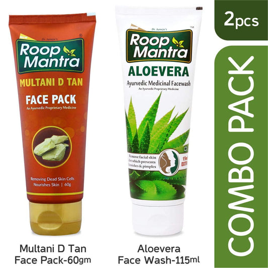 Roop Mantra Face Care Combo Kit face cream 60gm & Aloe vera FaceWash 115ml