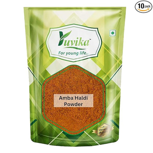 YUVIKA Amba Haldi Powder - Jangli Haldi - Curcuma Aromatica - Wild Turmeric Powder (100 Gr