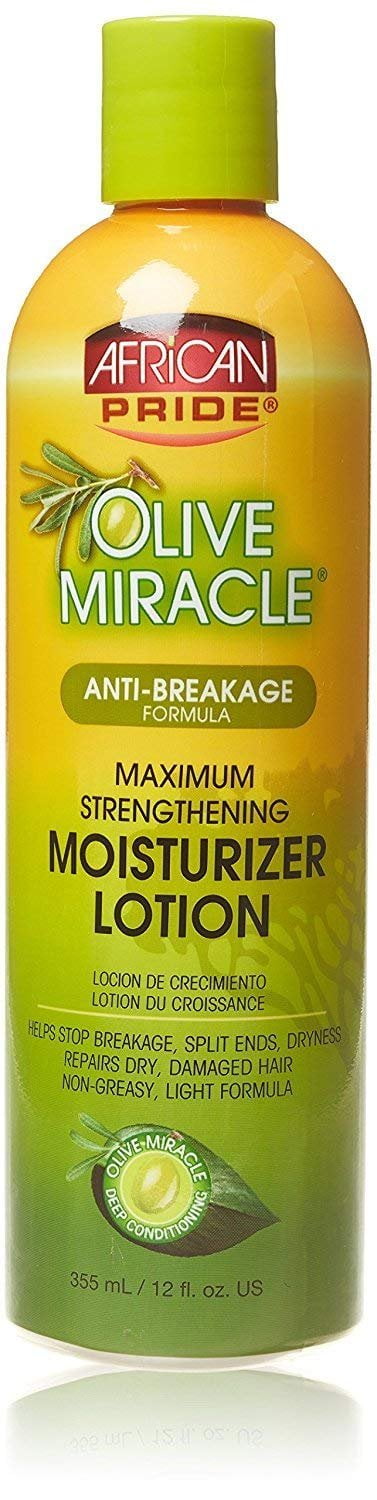African Pride Olive Miracle Anti-Breakage Moisturizer Lotion, 12 fl oz