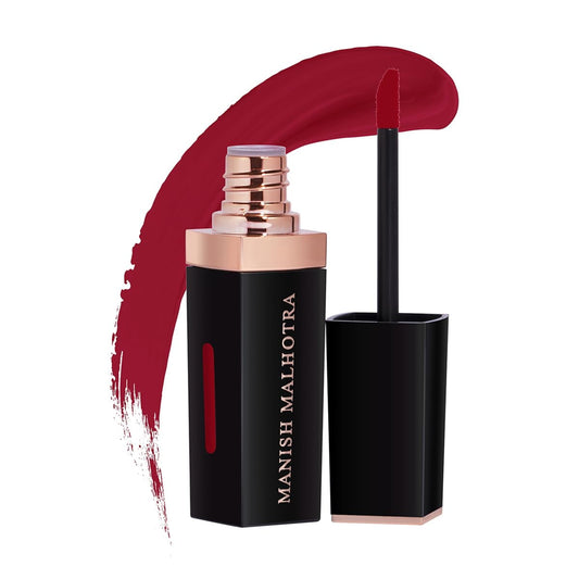 MyGlamm Manish Malhotra Liquid Matte Lipstick - Wild Queen - 7gm | Tinted Red Shade | | Lo