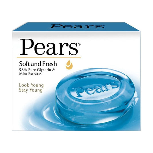 Pears Soft & Fresh Bathing Bar With 98% Pure Glycerine, 100g
